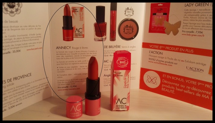 Rouge à lèvres rose tournette - Annecy Cosmetics